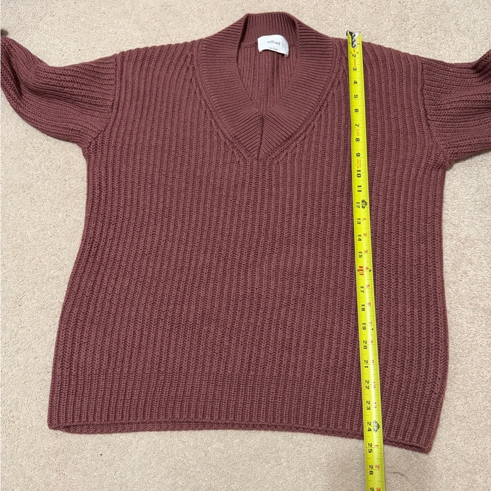 Wilfred relaxed V-Neck oversized Sweater belize merino wool size 1 vvguc - Picture 7 of 7